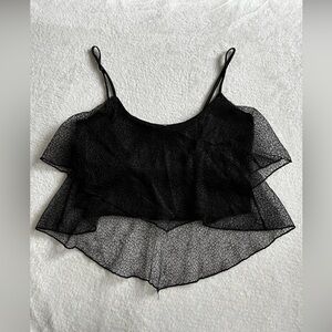 Vintage Charlotte Russe black lace layered tank top 🖤